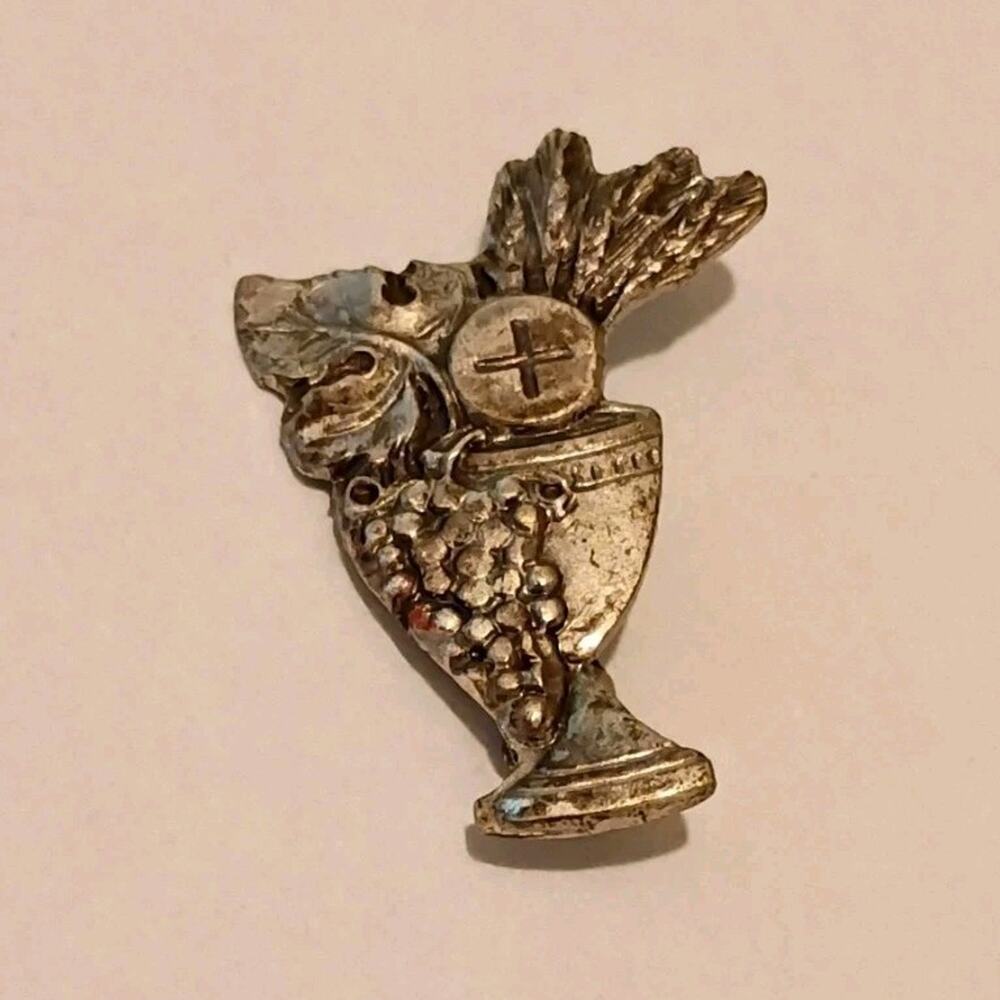 First Communion Pin Christian Symbol